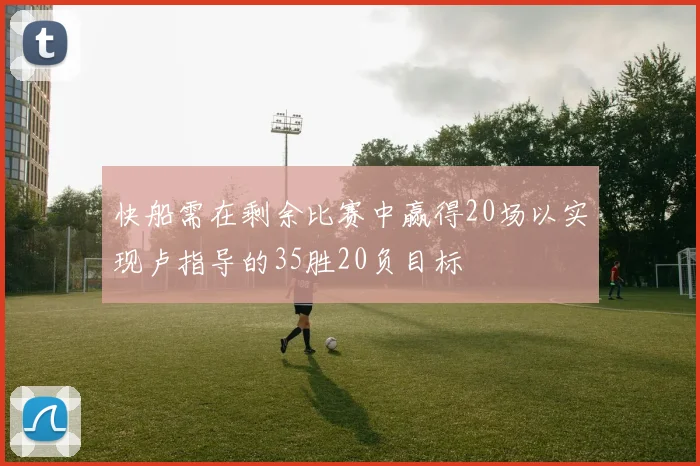 快船需在剩余比赛中赢得20场以实现卢指导的35胜20负目标